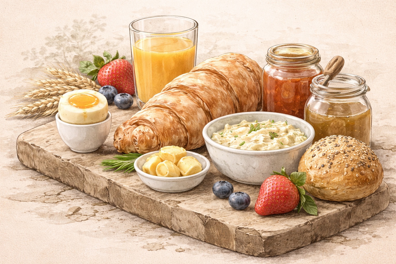 Frühstück mit regionalen Produkten